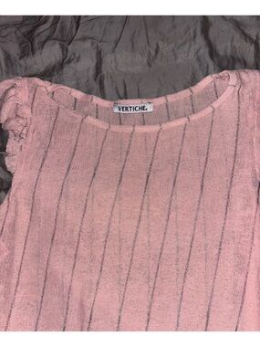 Vertiche Pink Ribbed Knit Top